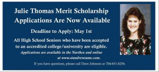 Julie Thomas Merit Scholarship Form