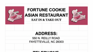 pan asian restaurant fayetteville Fortune Cookie Asian Restaurant